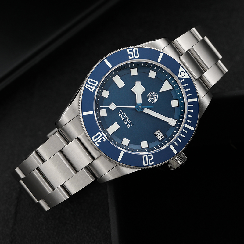 Titanium Automatic Watch 300M Sapphire - San Martin, Jam Tangan Selam Titanium