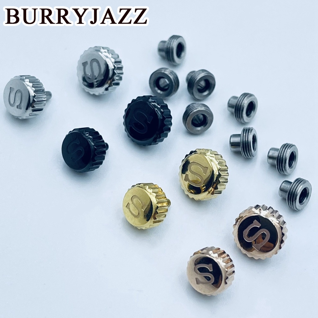 Watch Crown Screw Down Replacement - Set Mahkota Jam Tangan Sekrup Bahan