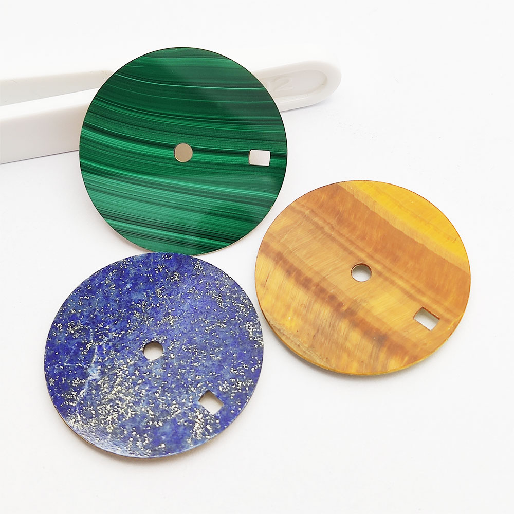 Watch Dial Custom Sterile 28.5Mm - Dial NH35 Batu Alam Malachite, Tiger-Eye,