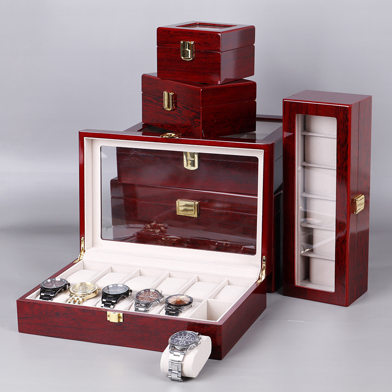 Watch Display Case Glass Top 12 Slots - Kotak Display jam tangan atas kaca