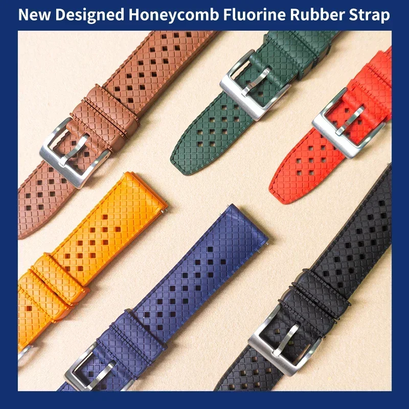 Fkm Rubber Dive Watch Strap 20Mm - Tali jam tangan FKM 20mm 22mm,