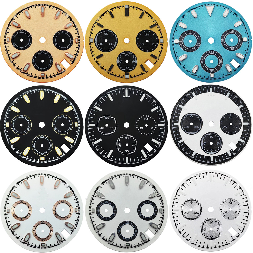 Watch Dial Custom Sterile 28.5Mm - 29.5Mm/30Mm/31.5Mm Jam Tangan Steril Hitam Putih