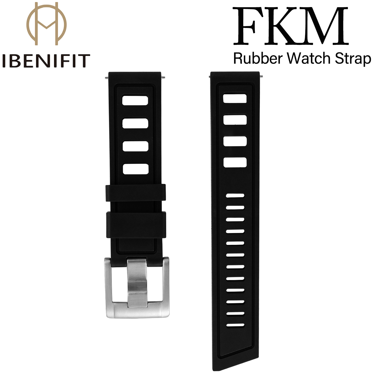 Tali Jam Tangan Karet FKM Kela - Fkm Rubber Dive Watch Strap 20Mm ulasan dan harga
