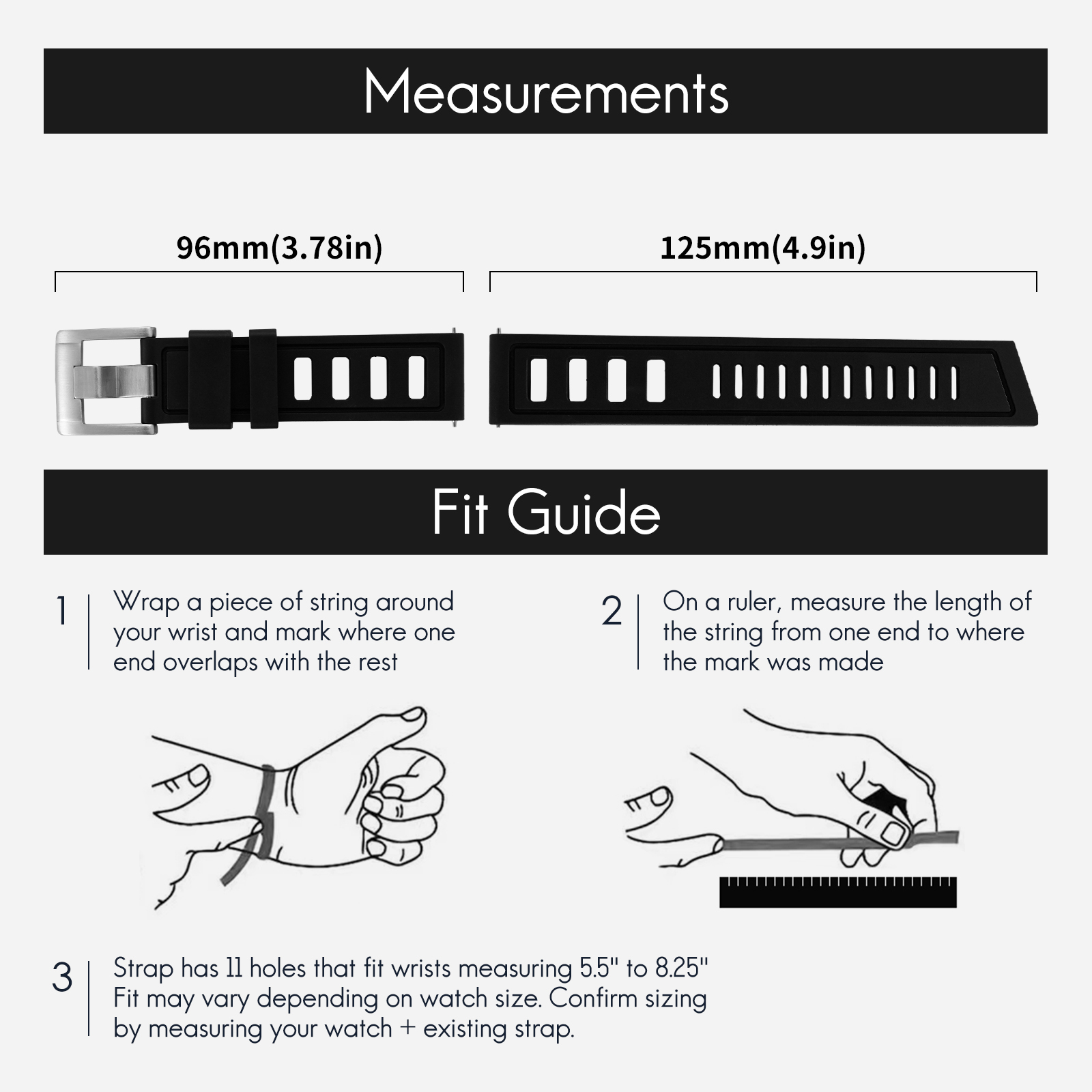 Tali Jam Tangan Karet FKM Kela - Fkm Rubber Dive Watch Strap 20Mm ulasan dan harga