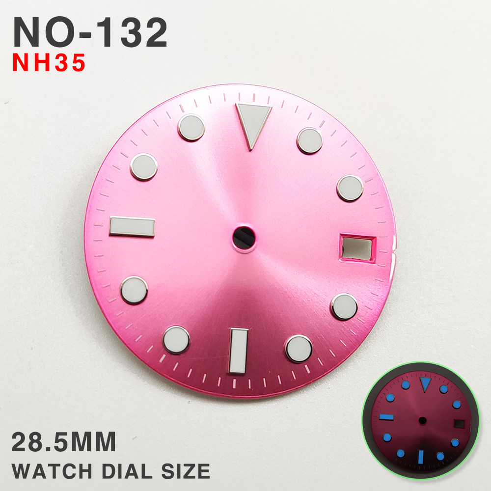 Dial Pink 28.5mm, Biru Bercaha - Watch Dial Custom Sterile 28.5Mm ulasan dan harga