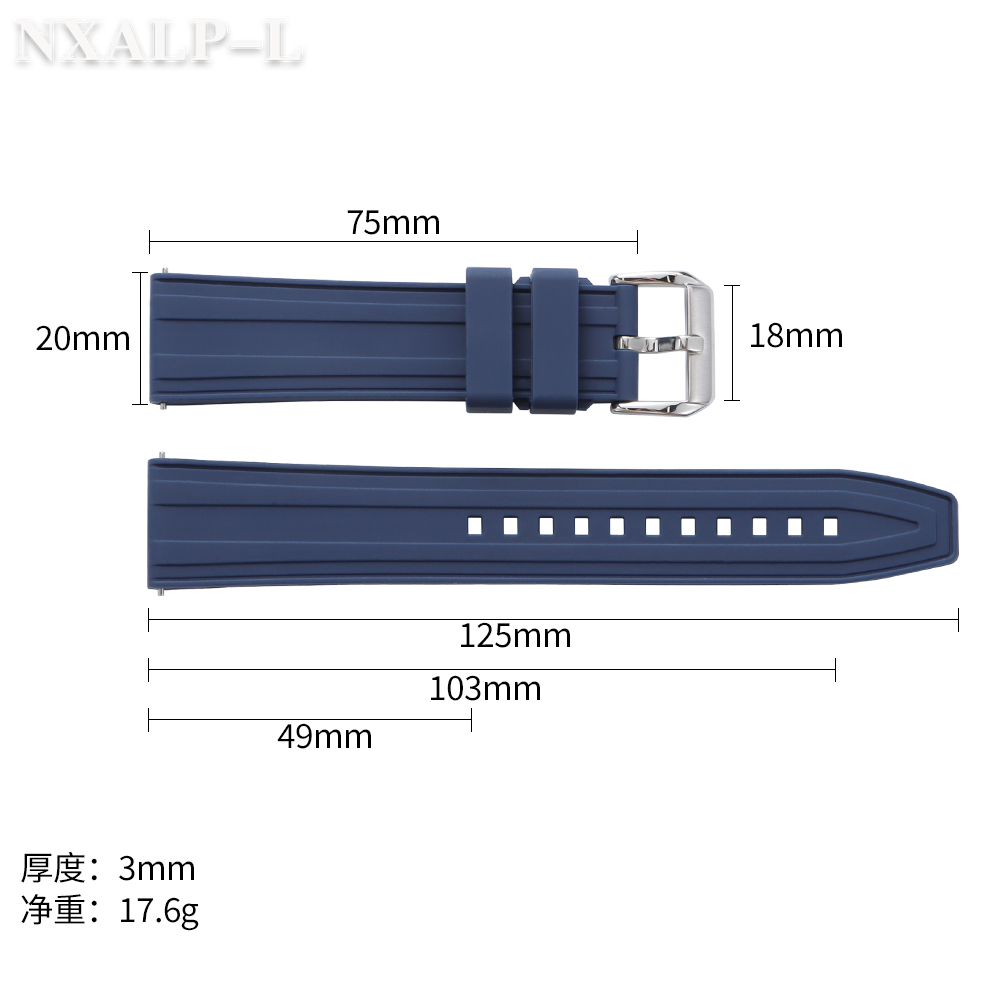 Tali Jam Tangan Premium FKM Fl - Fkm Rubber Dive Watch Strap 20Mm ulasan dan harga