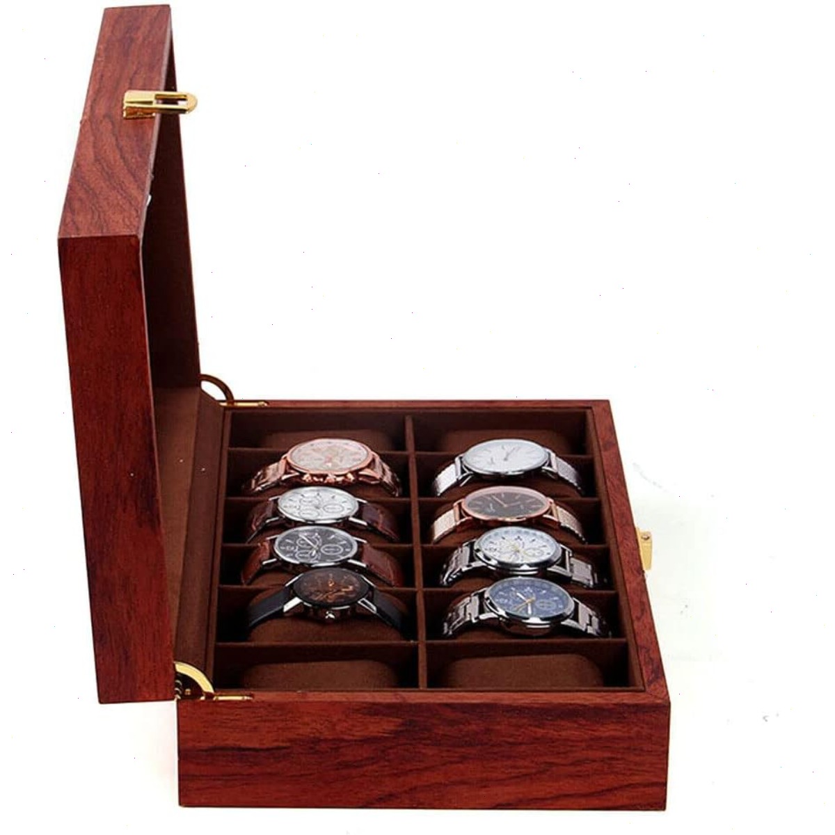 Kotak Jam Tangan Kayu 12 Slot  - Watch Display Case Glass Top 12 Slots ulasan dan harga