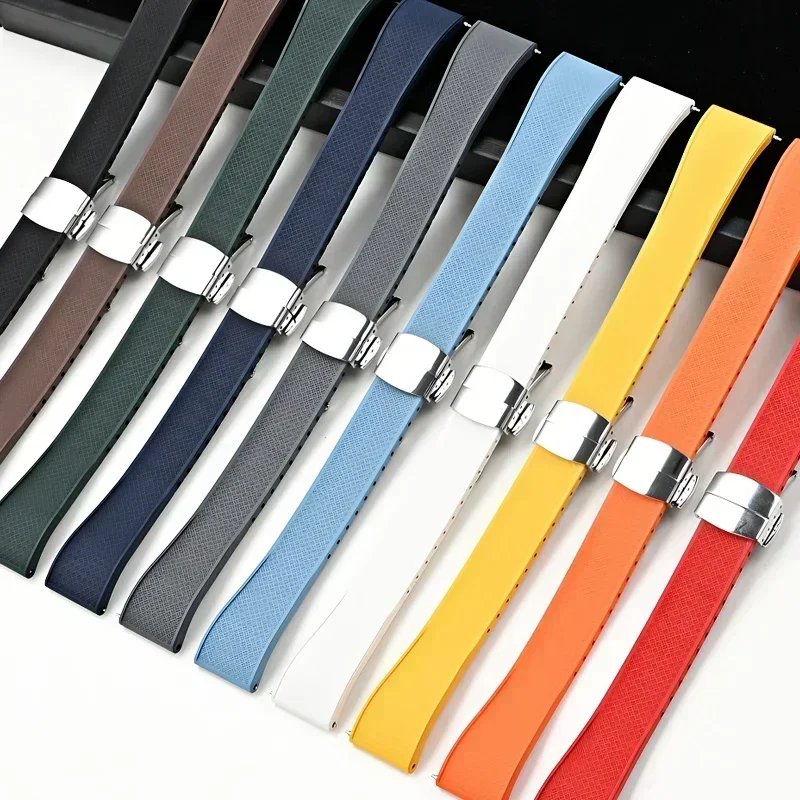 Tali FKM 20Mm 22Mm untuk Omega - Fkm Rubber Dive Watch Strap 20Mm ulasan dan harga