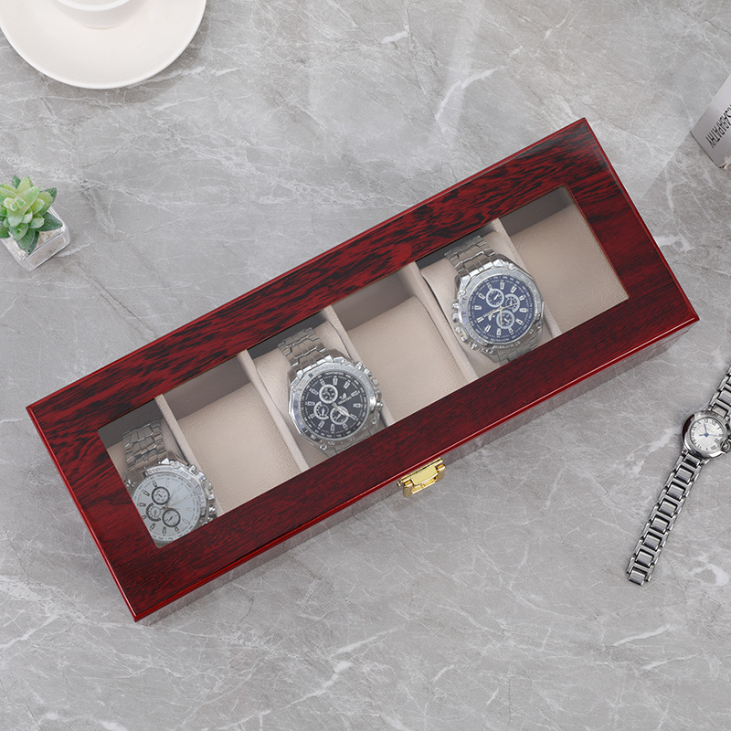 Kotak pengatur jam tangan, Pia - Watch Display Case Glass Top 12 Slots ulasan dan harga