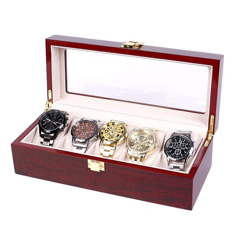 Kotak pengatur jam tangan, Pia - Watch Display Case Glass Top 12 Slots ulasan dan harga