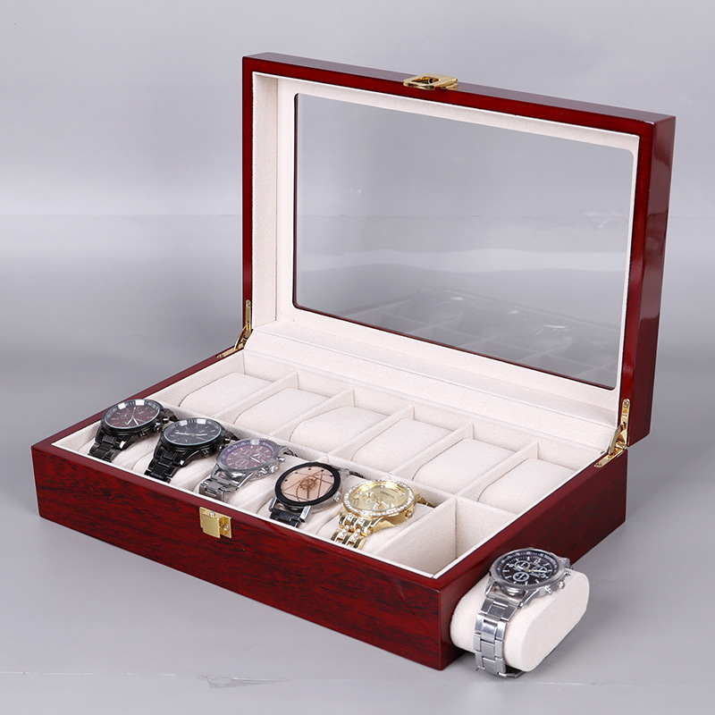 Kotak Display jam tangan atas  - Watch Display Case Glass Top 12 Slots ulasan dan harga
