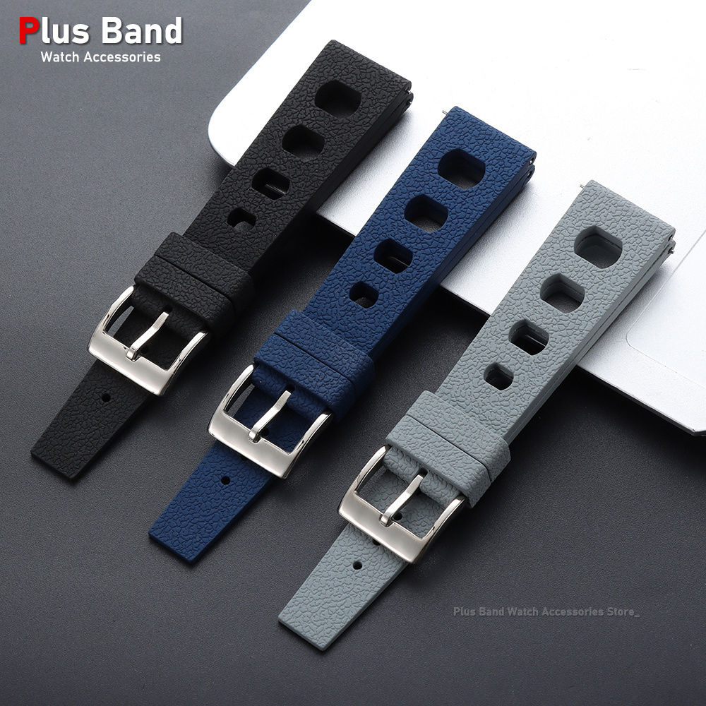 Tali Jam Tangan Fluororubber F - Fkm Rubber Dive Watch Strap 20Mm ulasan dan harga
