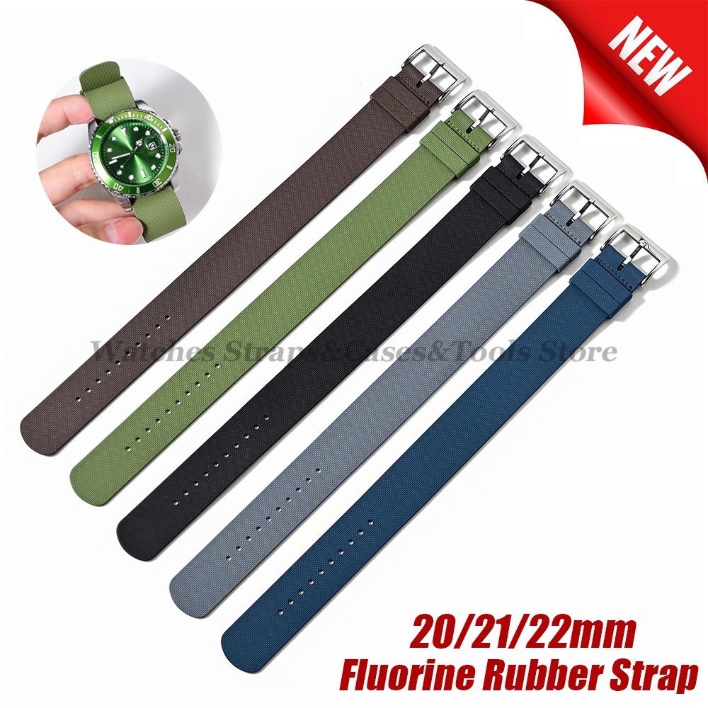 Tali Jam Tangan Sport Fashion  - Fkm Rubber Dive Watch Strap 20Mm ulasan dan harga
