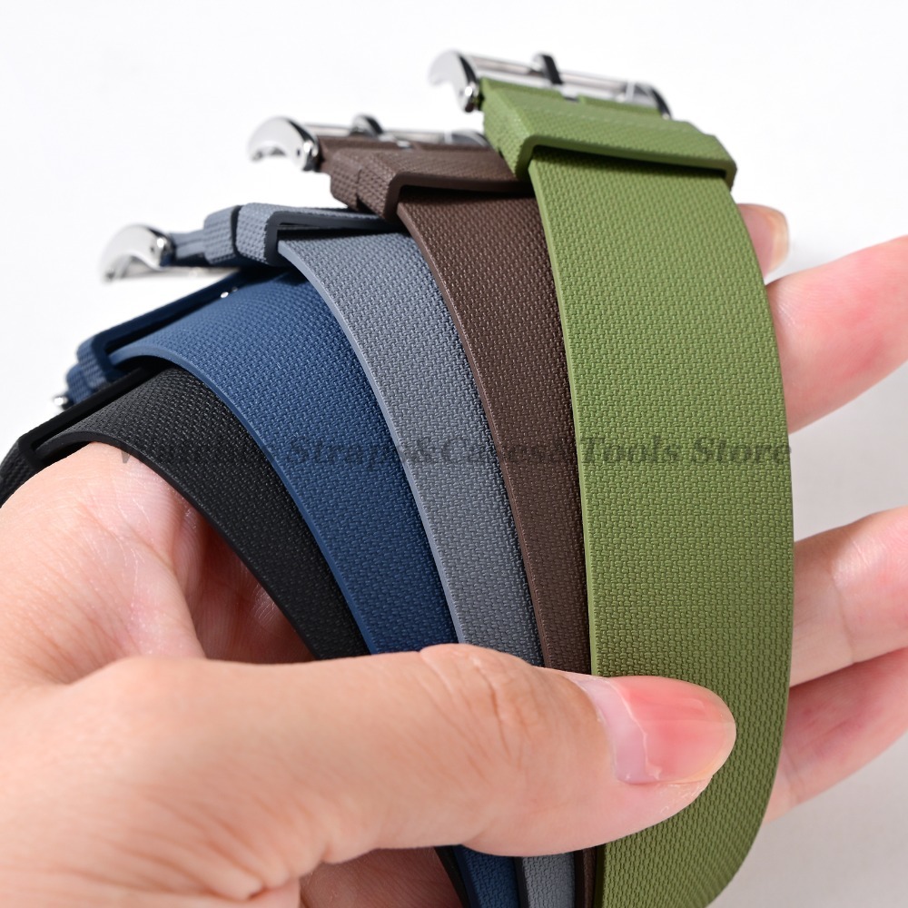 Tali Jam Tangan Sport Fashion  - Fkm Rubber Dive Watch Strap 20Mm ulasan dan harga