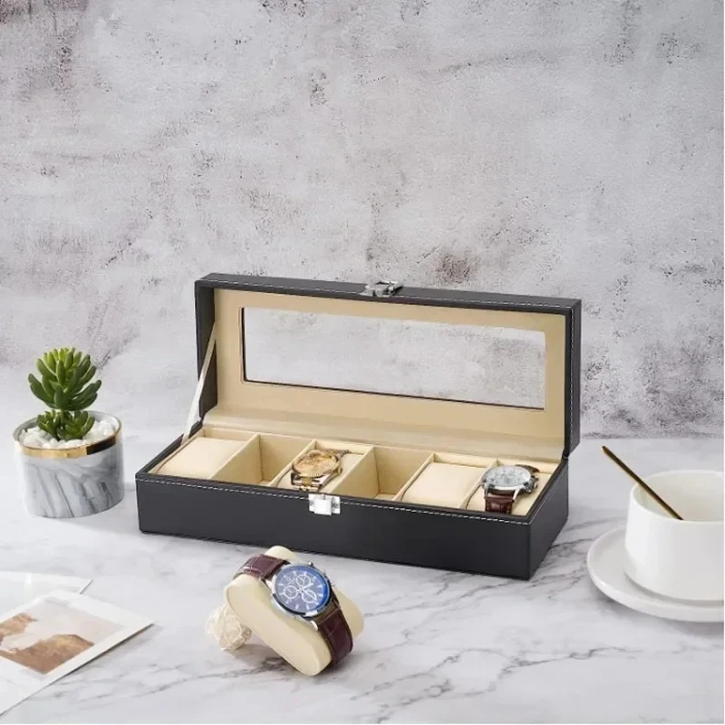 Kotak Jam Tangan Berbahan Kuli - Watch Display Case Glass Top 12 Slots ulasan dan harga