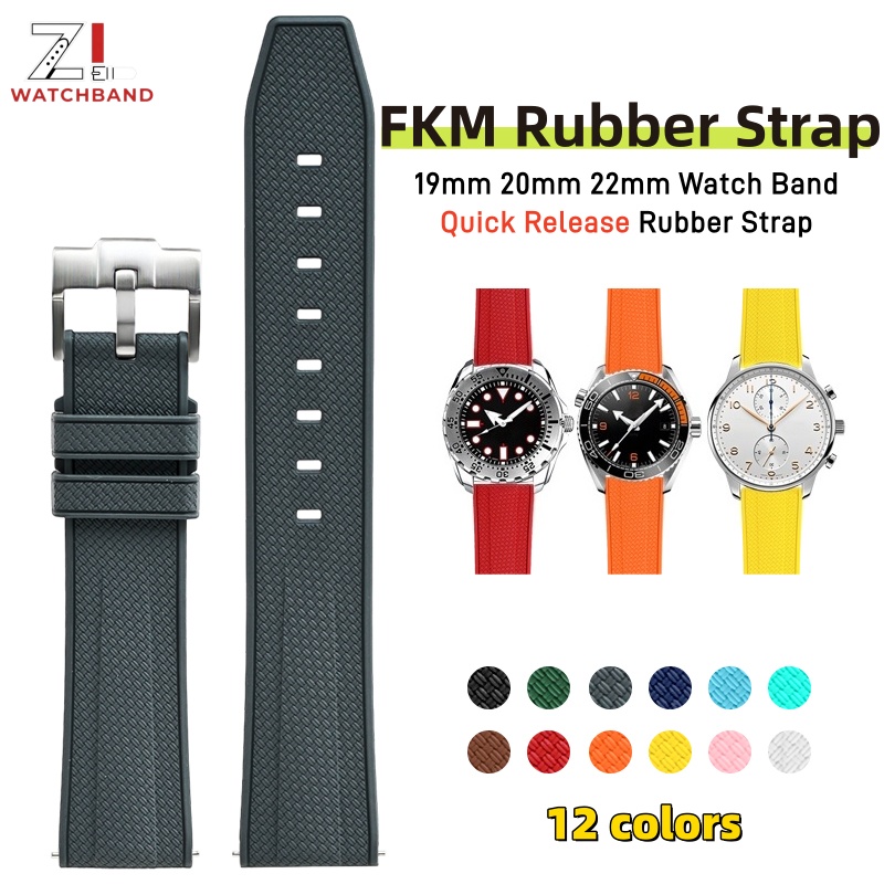Tali Jam Tangan Fluoro Rubber  - Fkm Rubber Dive Watch Strap 20Mm ulasan dan harga