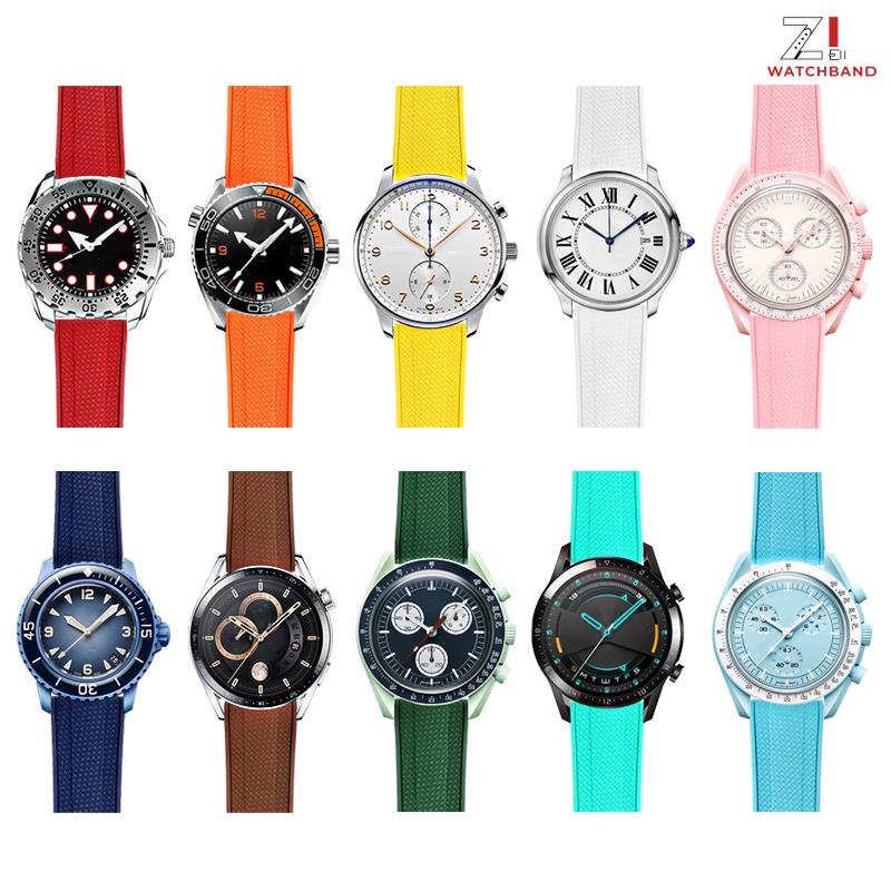 Tali Jam Tangan Fluoro Rubber  - Fkm Rubber Dive Watch Strap 20Mm ulasan dan harga