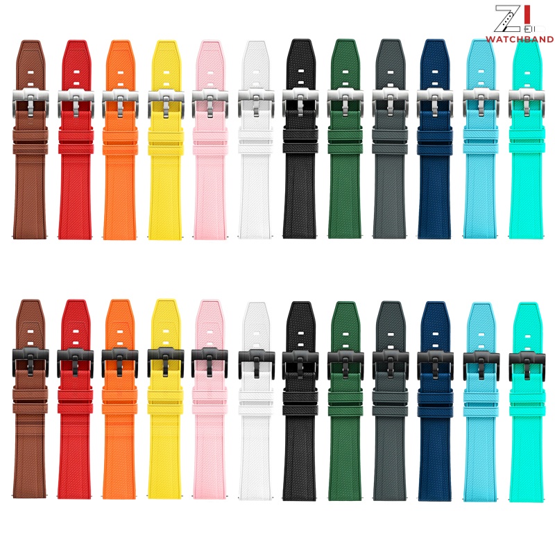 Tali Jam Tangan Fluoro Rubber  - Fkm Rubber Dive Watch Strap 20Mm ulasan dan harga