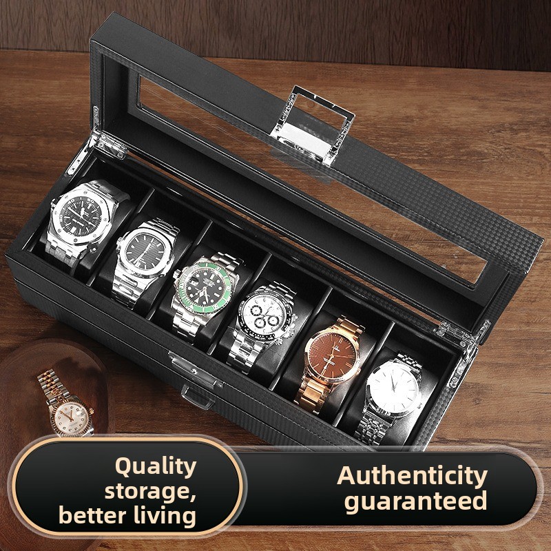 Kotak Penyimpanan Jam Tangan K - Watch Display Case Glass Top 12 Slots ulasan dan harga