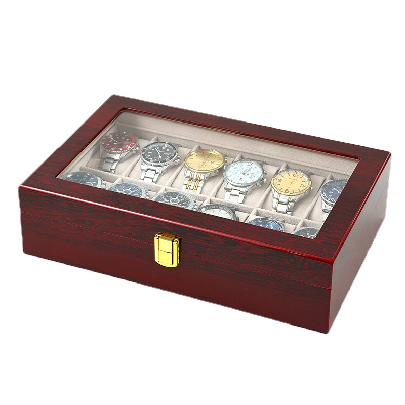 Kotak Display jam tangan atas  - Watch Display Case Glass Top 12 Slots ulasan dan harga