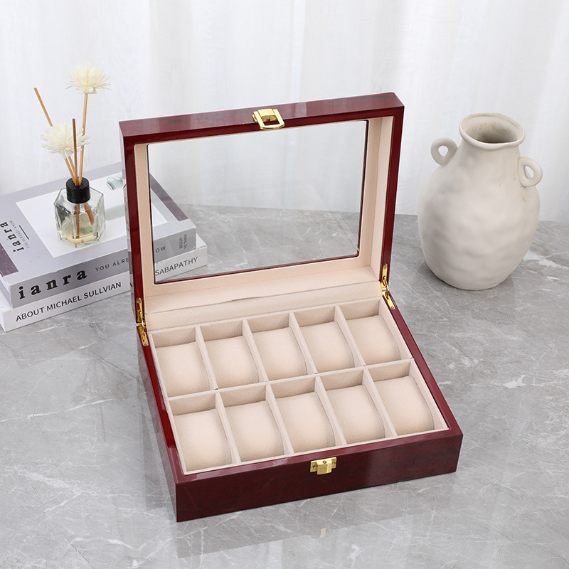 Kotak Display jam tangan atas  - Watch Display Case Glass Top 12 Slots ulasan dan harga